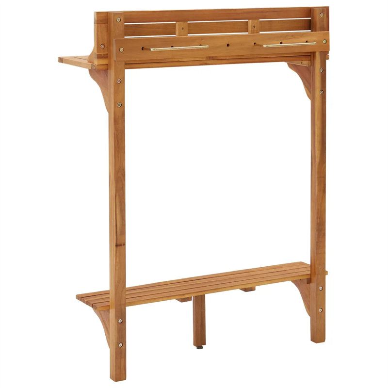 Olivan Rectangular Acacia Outdoor Balcony Table , 90cm cm W 37cm cm D