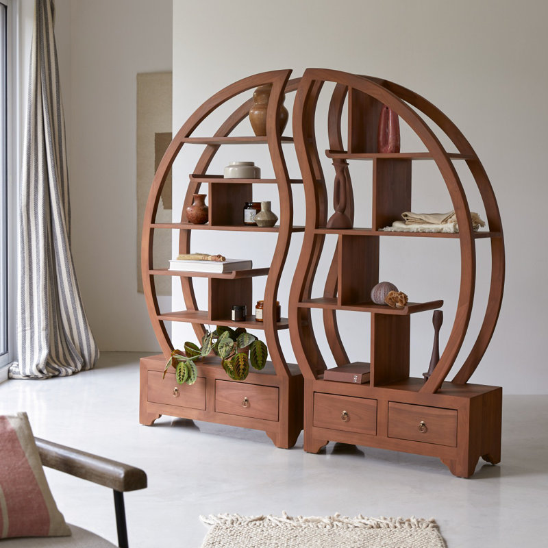 155cm H x 155cm W Solid Wood Bookcase