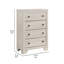 Commode haute 4 tiroirs Cuzzy, bois naturel-133640568