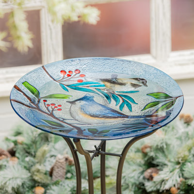 Glass Birdbath