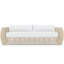 Kiawah 99.21" Wide Outdoor Wicker Reversible Patio Sofa with Cushions