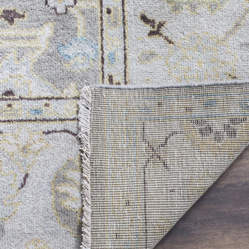 Sultanabad Hand-Knotted Gray Area Rug, Rectangle 9' x 12'