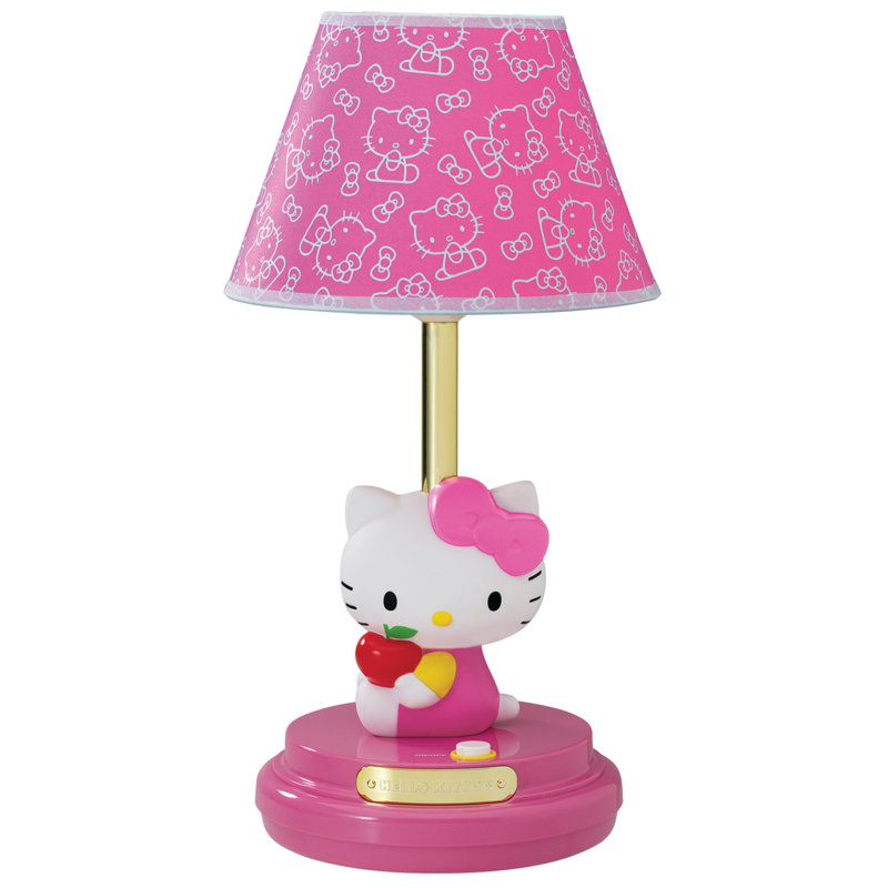 Lampe de table rose 16,5 po