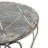26X26x30" Heart Iron Round Side Table/ Distressed Silver Finish/ French Country Accent End Table With Twisted Legs