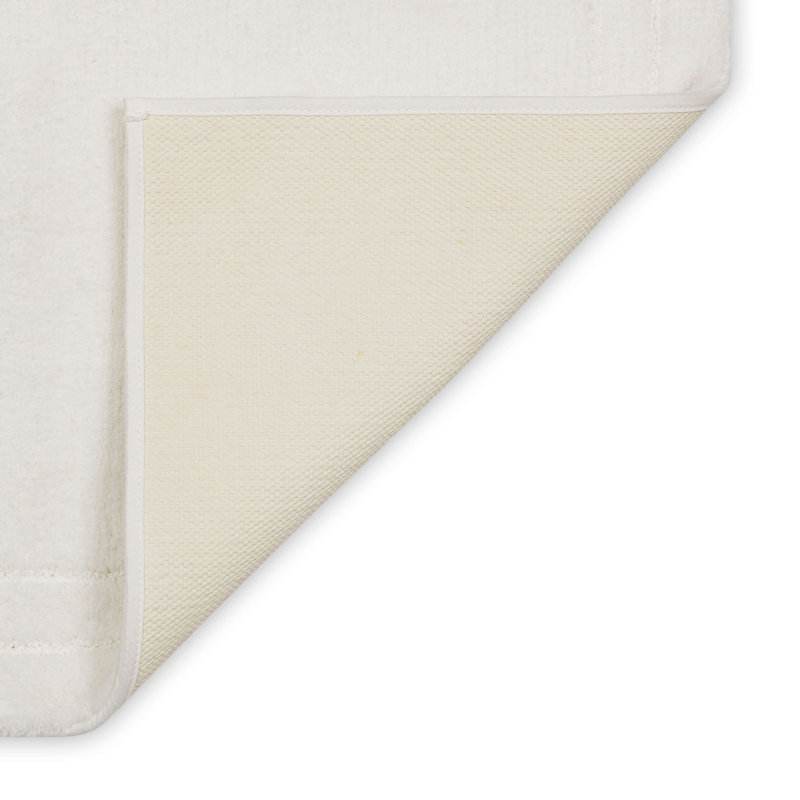 Diplomat Solid Polyester Machine Washable Knitted Bath Mat, 24" W x 40" L, White