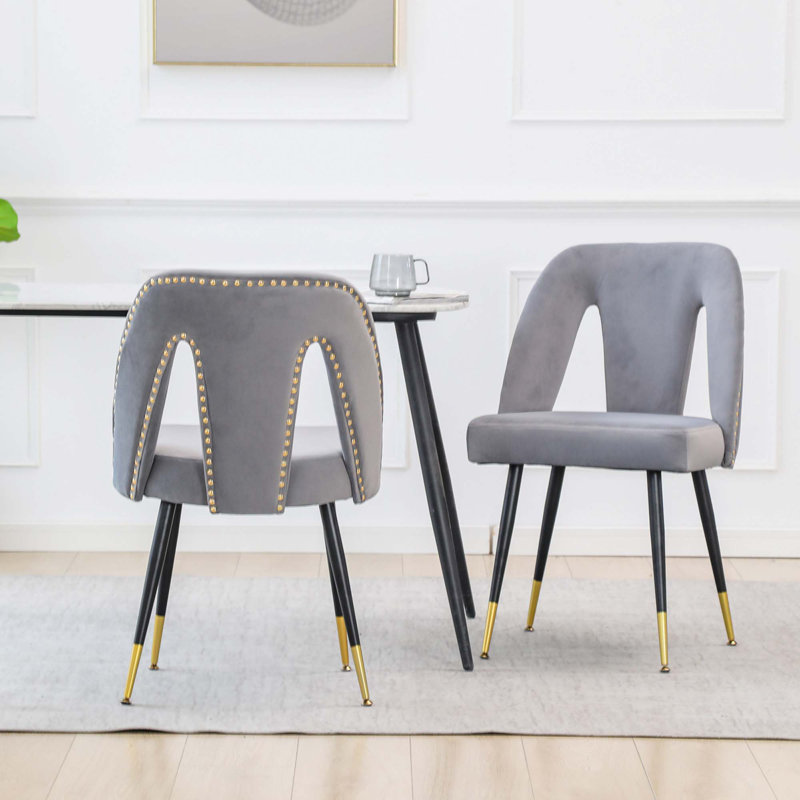Chaise rembourrée Contemporary, Gris