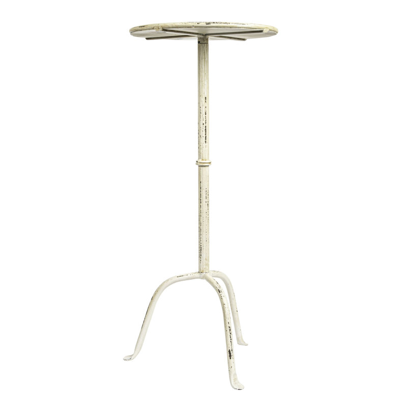 Miranda Metal End Table, White