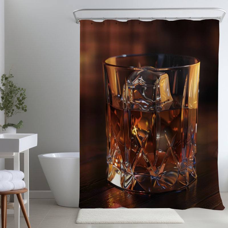 On the Rocks – Stylish Home Décor Accessory – Polyester Shower Curtain, Dye Sublimation Print, 71" W × 74" L