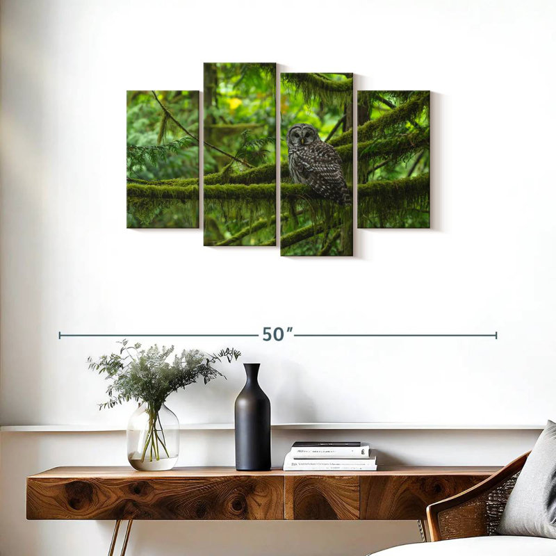 Brampt Mossy Tree Owl, 22" H x 36" W