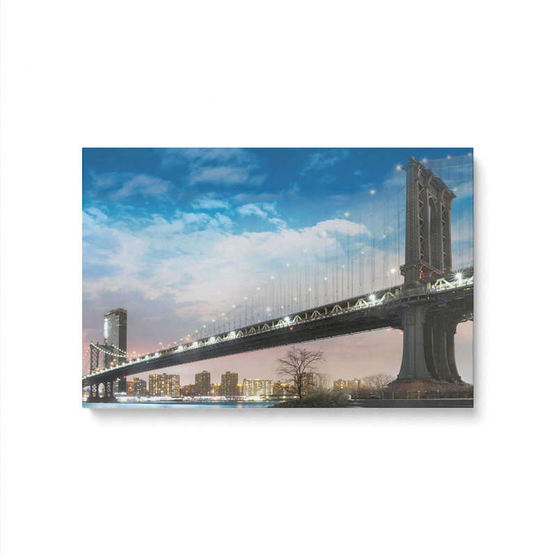«Brooklyn Bridge and Manhattan Skyline», H 12 po x l 18 po
