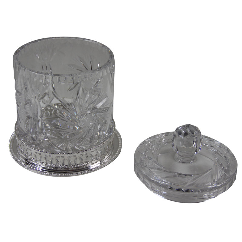 Bocal à biscuits en cristal taillé