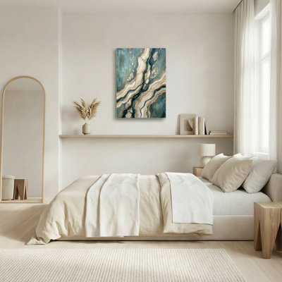 Art mural en toile Gallery Wrap pour le salon, la chambre à coucher, le bureau ou le vestibule - décoration murale décorative avec motif en marbre