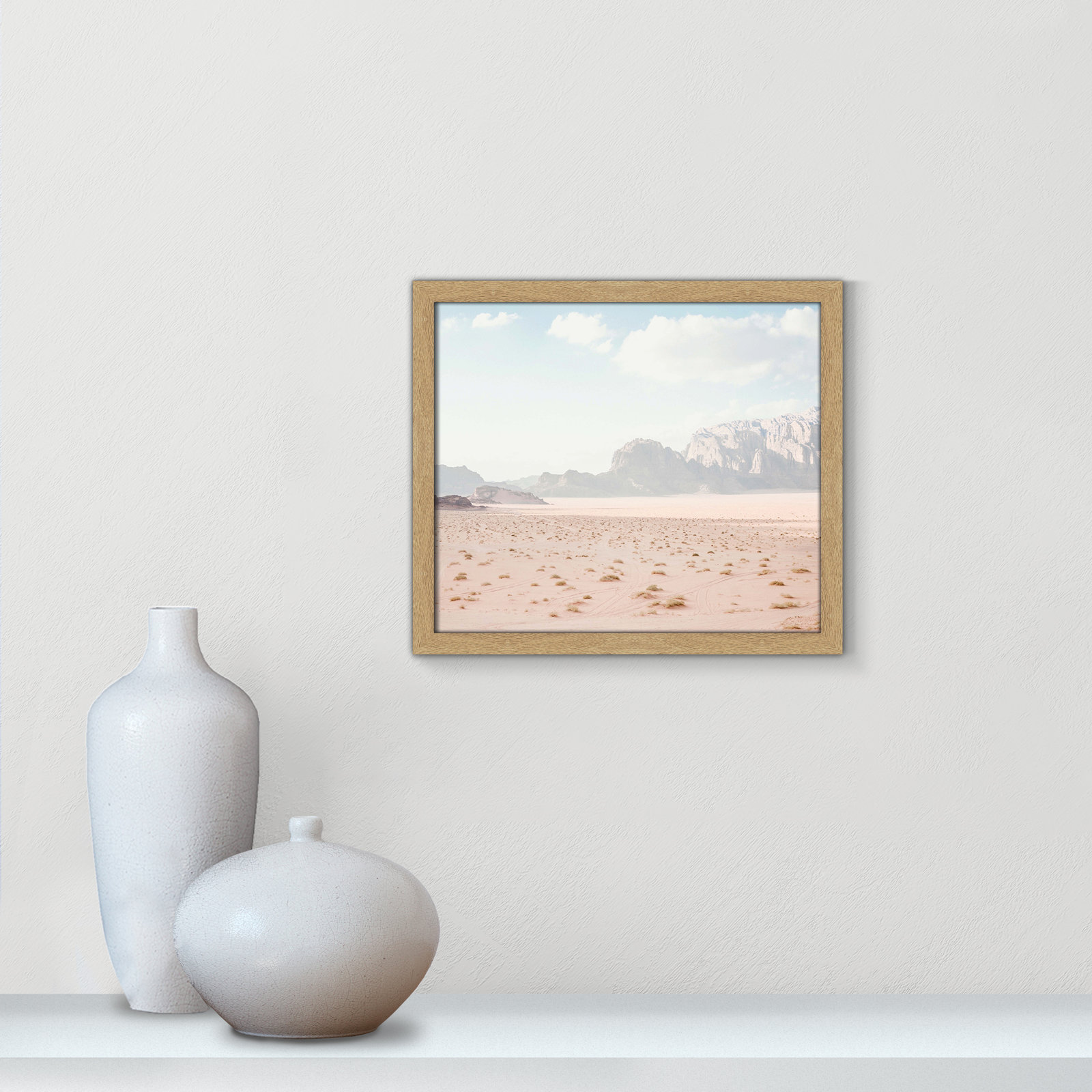 Tire Tracks by Leah Straatsma, 15" W x 13" H, Brown Framed