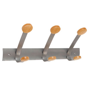 Steel Wall 3 - Hook Wall Mounted Coat Rack