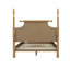Grand lit avec rails latéraux de l 81 po pour une stabilité confortable avec pieds tournés et compatibilité avec les matelas