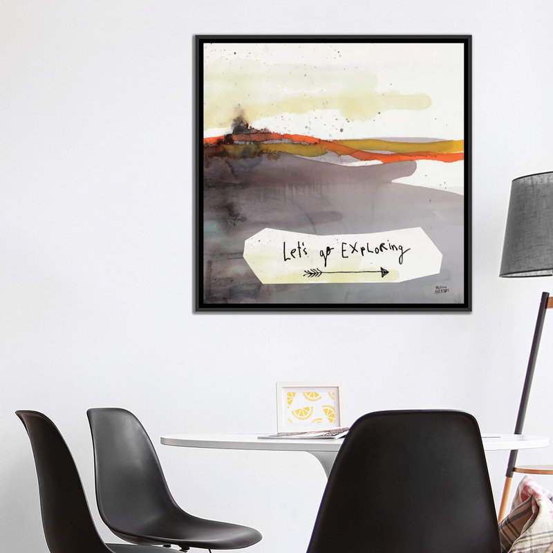 « explore i », impression sur toile, H 37 po x l 37 po x P 1,5 po, Toile avec cadre noir, Pas de tapis