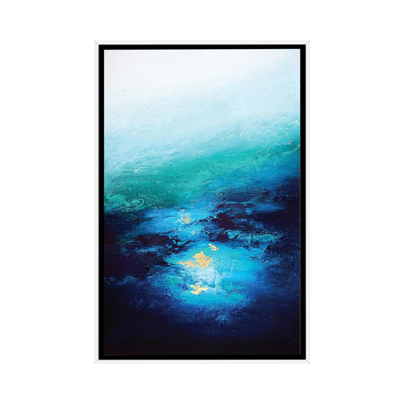 Under Great Depths - Print on Canvas, White Framed, 66.04 cm H x 45.72 cm W