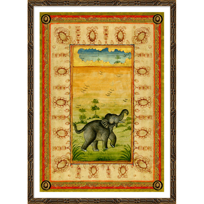 Elephant At Play In Landscape Giclee Print