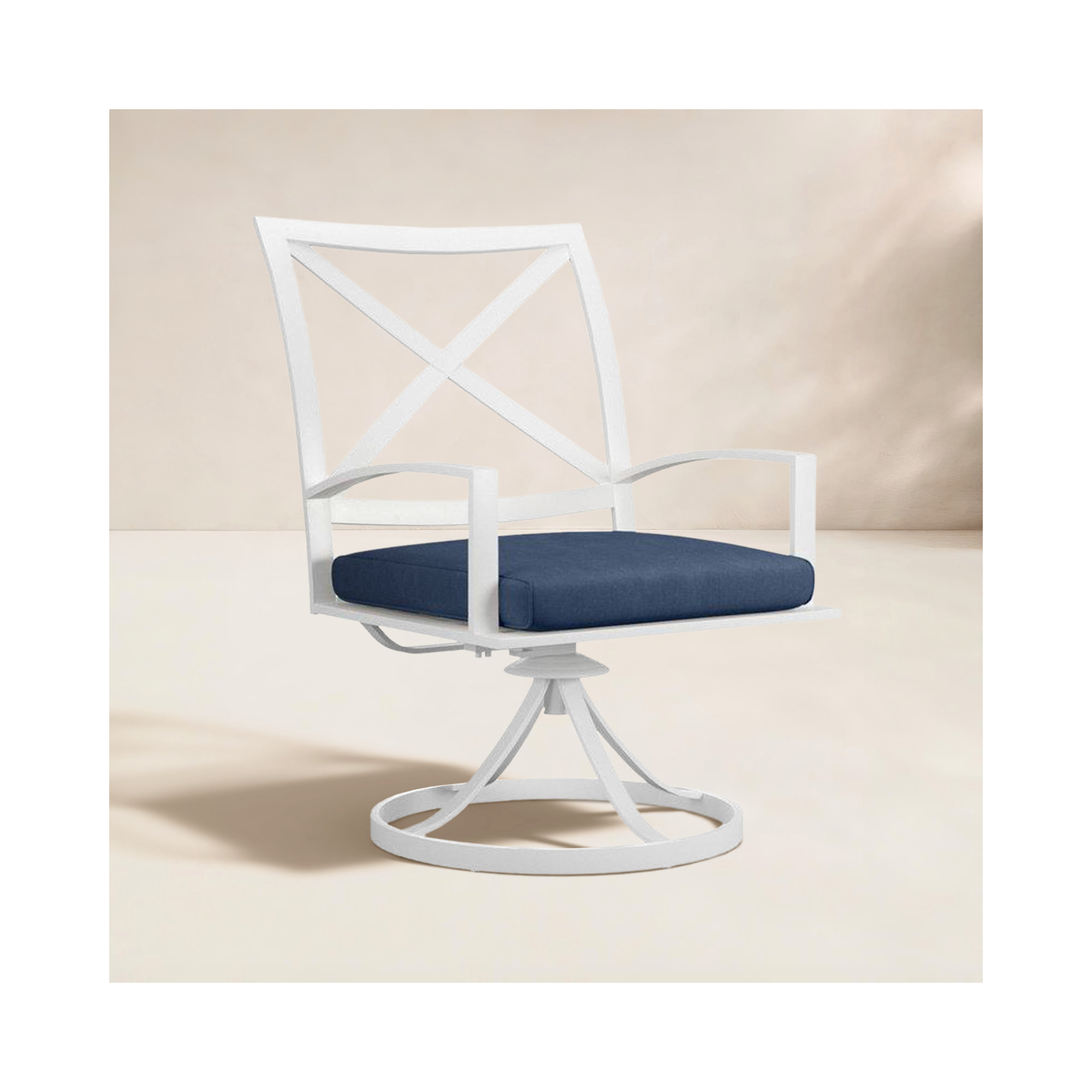 Bristol Premium All-Weather Wicker Outdoor Dining Armchair with Sunbrella® Cushion, Spectrum Indigo Sunbrella®