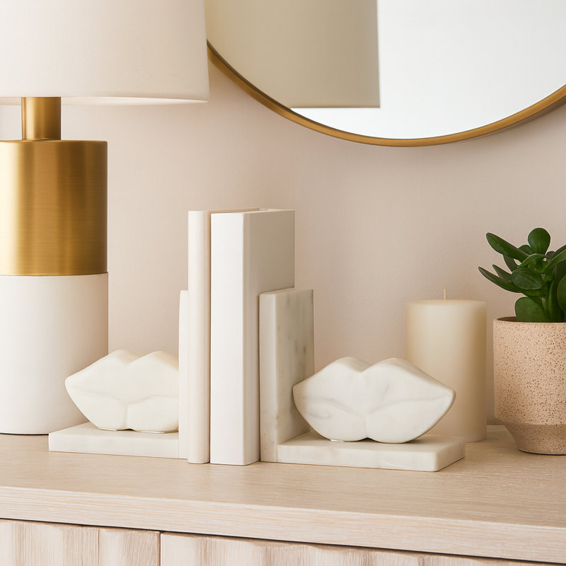 Serre-livres décoratifs en marbre Aldarondo