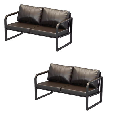 Faux Leather Upholstered Bench