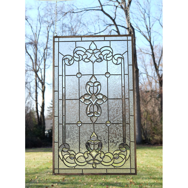 Panneau de vitrail en verre coloré