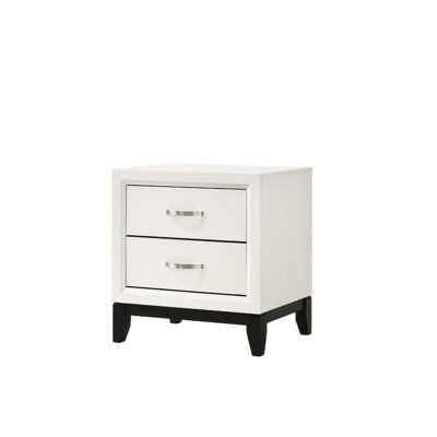 Modern White 2 Nightstand With Storage - Ideal For Bedroom And Living Area Simple Functional & Room