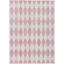 Tapis intérieur lavable à motif géométrique rose 8 pi x 10 pi