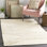 Tapis crème en laine tissé à la main Marianne