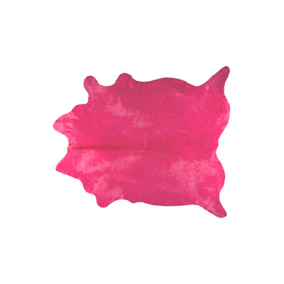 Tapis rose en peau de vache fait à la main DeMontfort