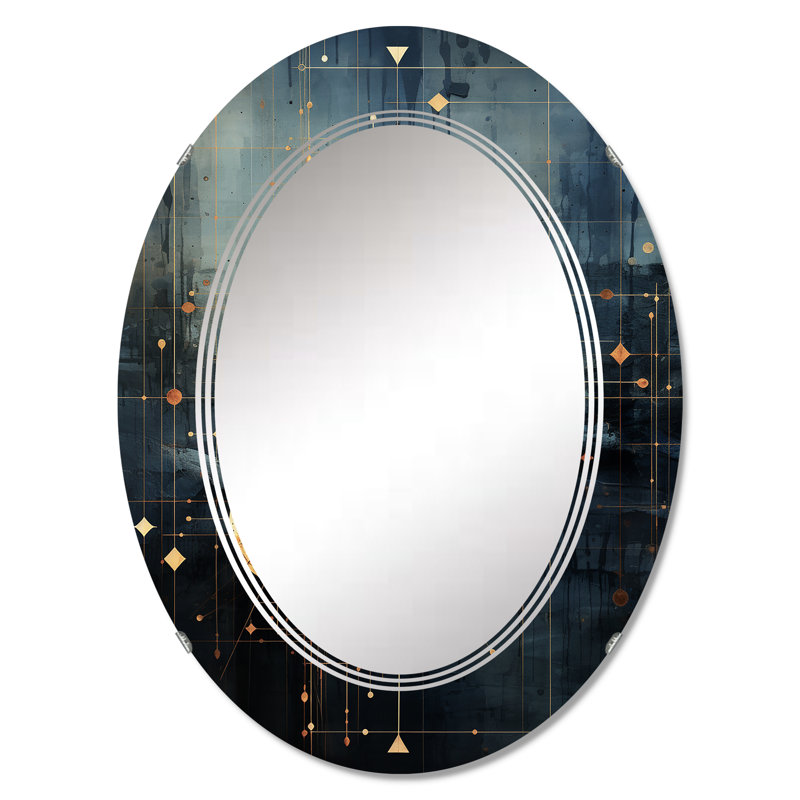 Zavalla - Miroir mural moderne ovale, 30 po x 20 po