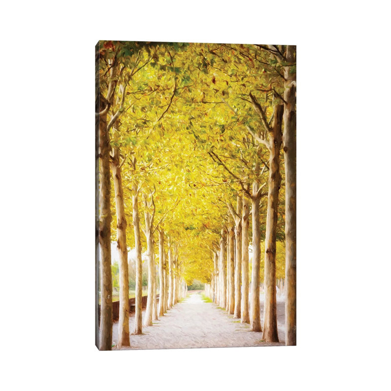 Pathway Lined With Trees Artistic Painting II by Susan Schmitz - Wrapped Canvas Gallery-Wrapped Canvas Giclée
