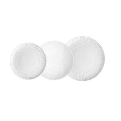 Hinze 18 Piece Porcelain China Dinnerware Set - Service for 6