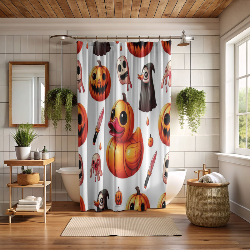 Trick Duck - Rideau de douche standard 1 pièce, H 74 po x l 71 po