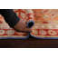 Tapis de couloir orange en laine noué à la main de conception unique 2 pi 9 po x 10 pi 2 po Noda