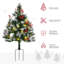 Arbre de Noël artificiel régulier (double) avec blanc Aiguilles vertes