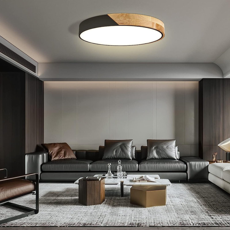 Wood LED Flush Mount