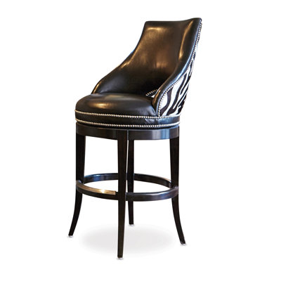 Zebrano Swivel Bar Stool
