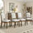 Set of 4 Farmhouse Dining Chairs - Upholstered High Back Chairs with Rubberwood Legs-476553521