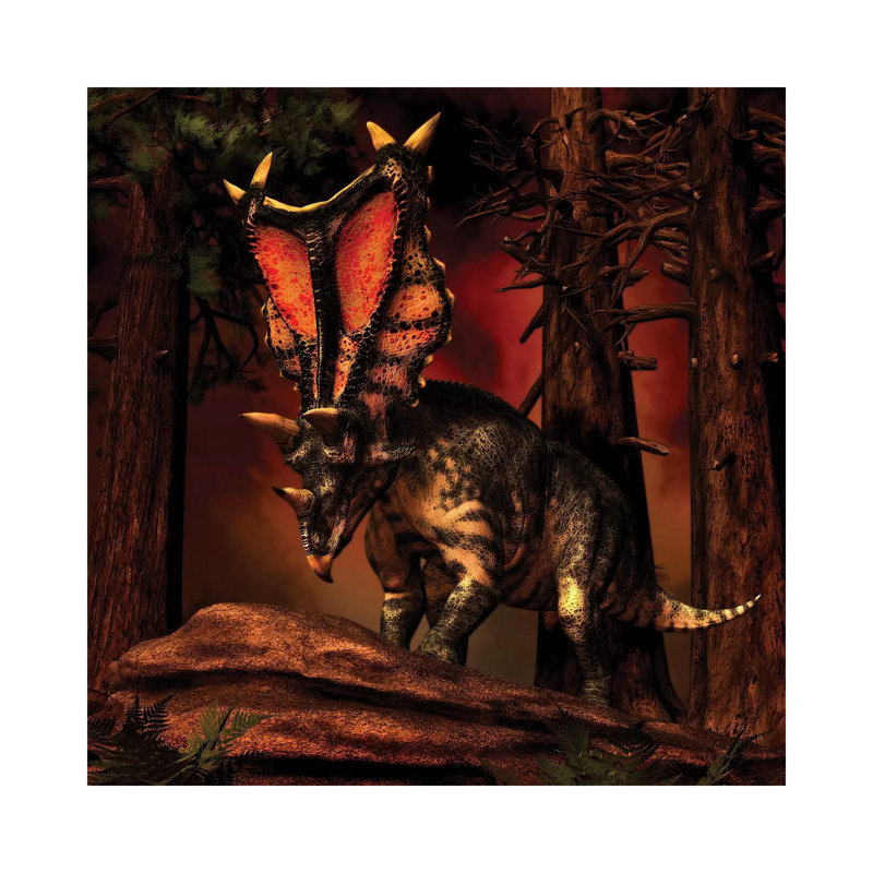 Chasmosaurus Was A Ceratopsid Dinosaur From The Upper Cretaceous Period by Philip Brownlow - Wrapped Canvas Gallery-Wrapped Canvas Giclée