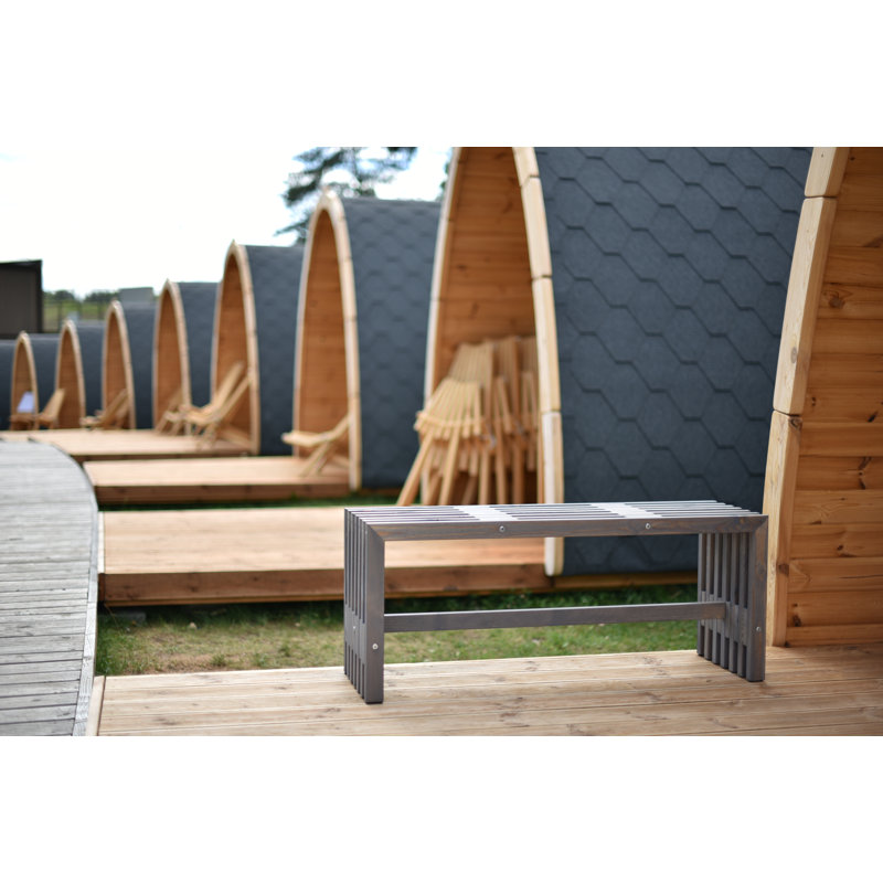 Banc de jardin en bois Khalid