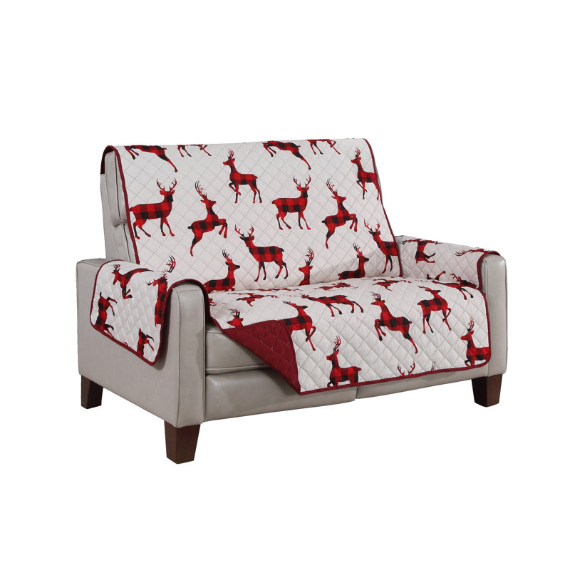 Housse pour causeuse à coussin en T, Vin, ivoire