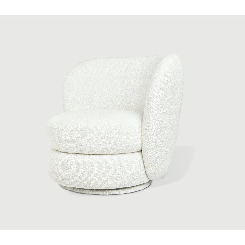 Forme Swivel Chair Boucle Swivel Chair, Bone