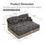 Causeuse modulaire profonde à imprimé léopard