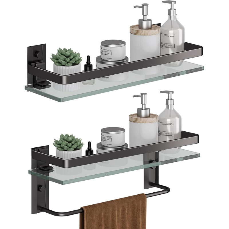 15.7'' W Storage Rack, Matte Black