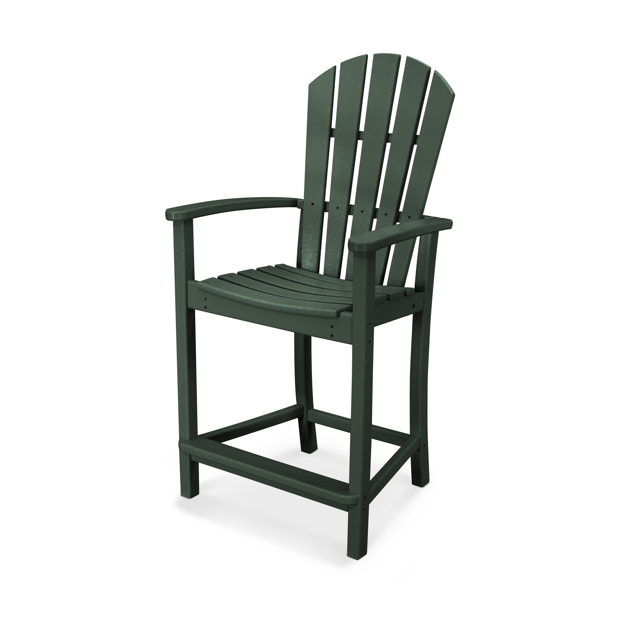 POLYWOOD Palm Coast Counter Chair, Green