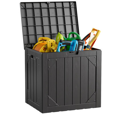 Boîte de rangement verrouillable en résine 30 gallons