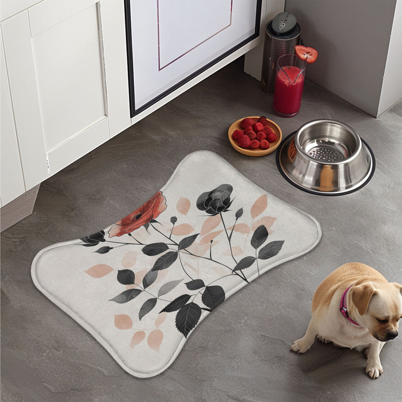 Monicolore Rose Designs - Tapis d'alimentation en os 1 pièce