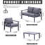 Ensemble de patio extérieur 4 pièces toutes saisons avec coussins confortables et table basse robuste pour divers espaces
