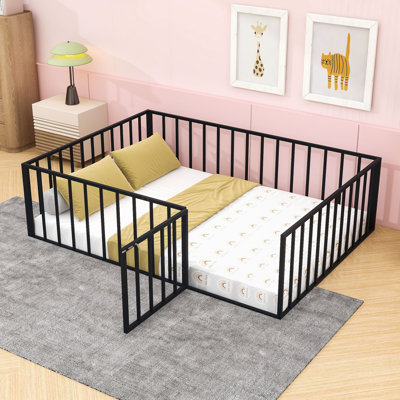 Metal Floor Bed With Safety Door